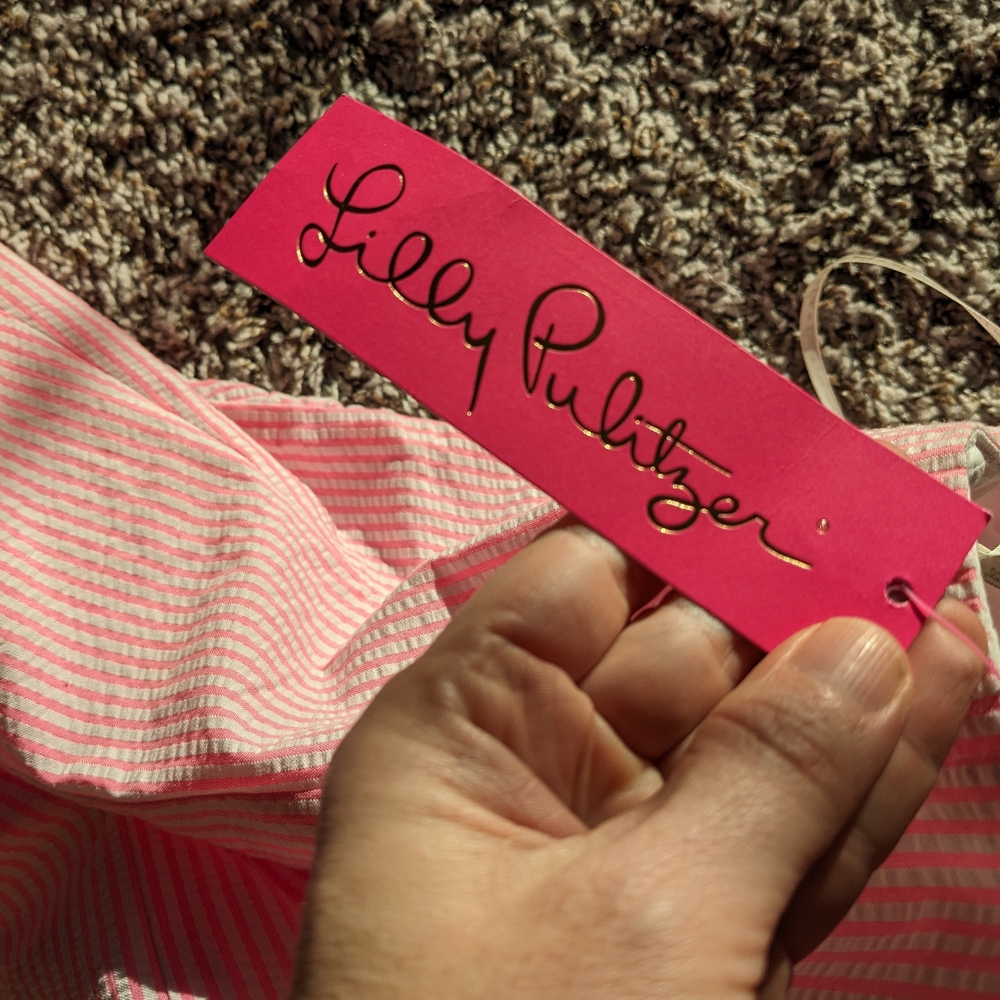 Lilly Pulitzer Pink and White Dress - Picture 4 of 5